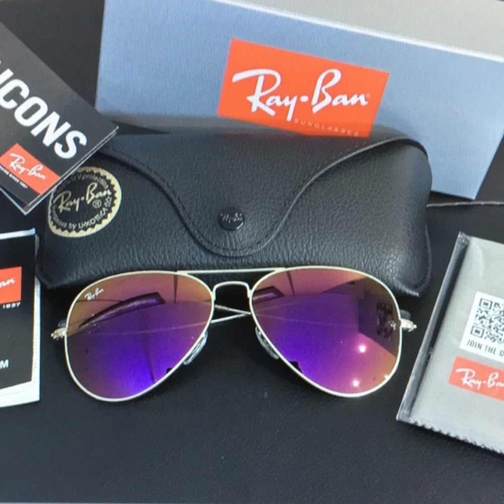 Ray-Ban Purple Aviator Sunglasses